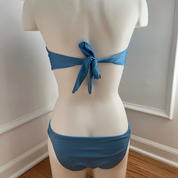 Victoria’s Secret Blue Strapless Bandeau Bikini Size Medium - Picture 2 of 4